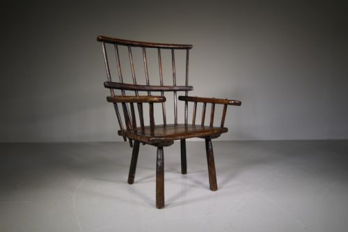 Rare Primitive 18th Century Welsh Antique Stick Chair