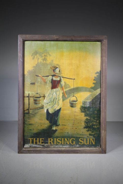 English Edwardian Hand Painted Antique Tavern Sign