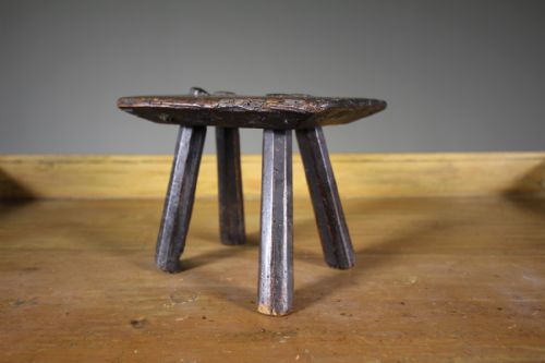 Georgian Elm Country Antique Stool
