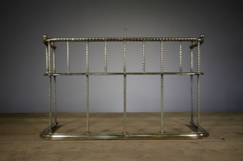 Unusual 19th Century Antique Brass Fire Guard