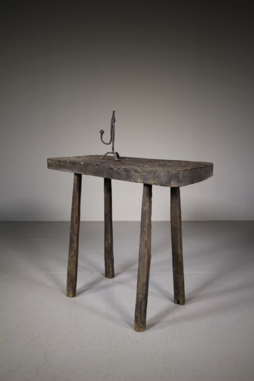 English 19th Century Primitive Antique Side Table