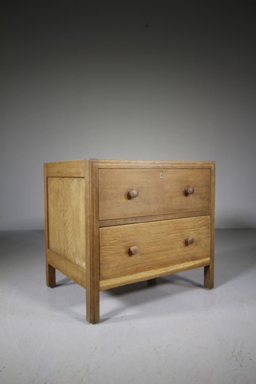 1920'S Heals of London Oak Chest of Drawers - Labelled