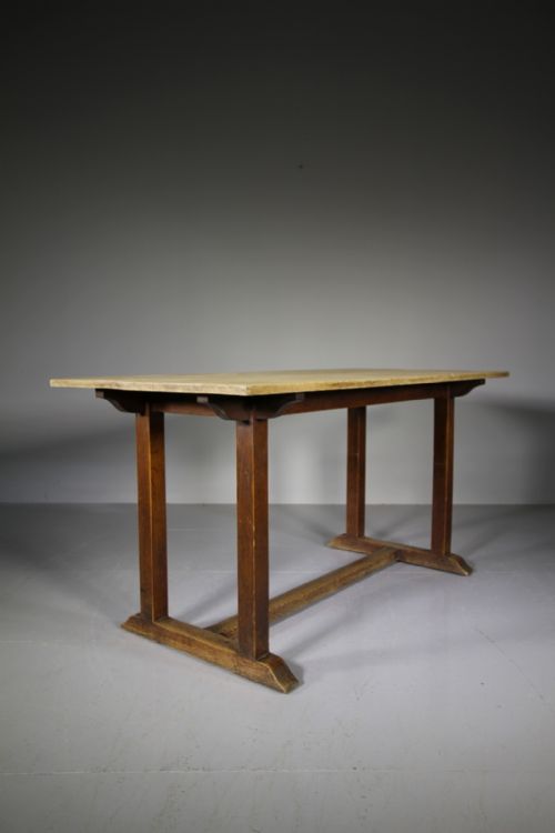 Heals Antique Oak Refectory Dining Table
