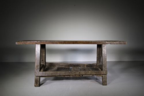 18th Century Large Antique Oak & Fruitwood Work Table
