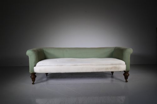 Large English 19th Century Antique Upholstered Sofa