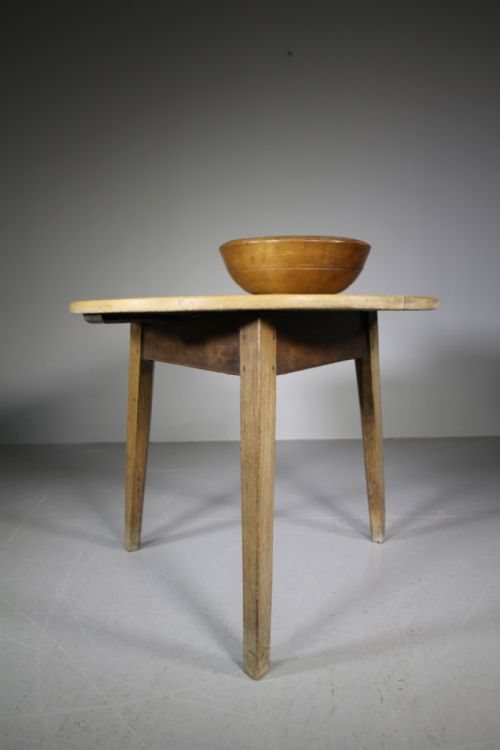 English 19th Century Antique Elm & Pine Cricket Table