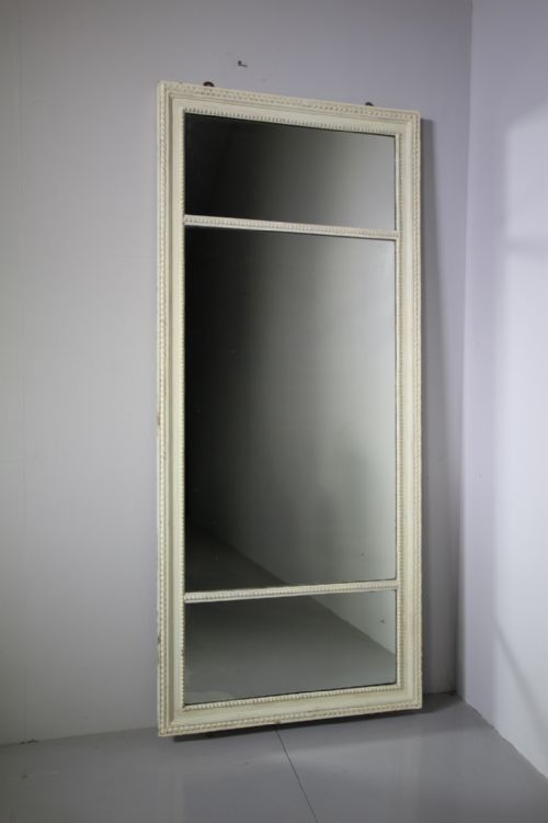 English 19th Century Antique Triple Wall Mirror in Paint
