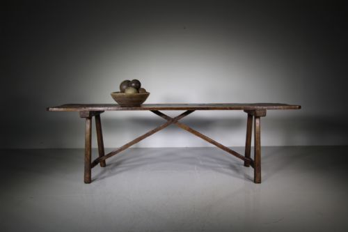 Large 19th Century Primitive Antique  Console Table