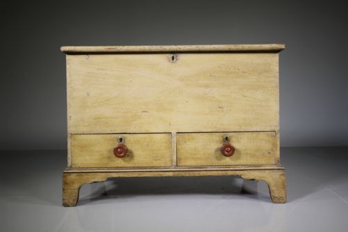 Regency Antique Original Painted Pine Mule Chest