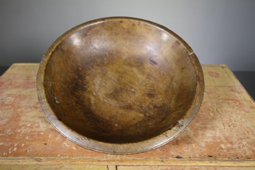 English 19th Century Antique Sycamore Dairy Bowl