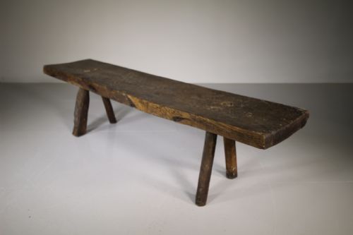 18th Century Antique Oak Pig Bench