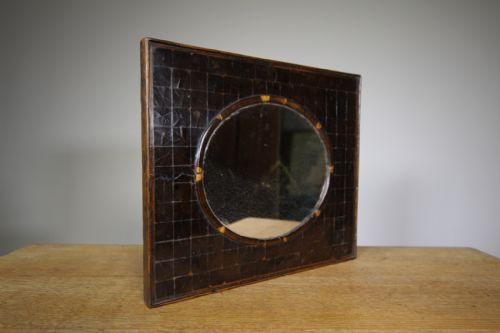 Rare English 18th Century Laburnum Oyster Cut Antique Mirror