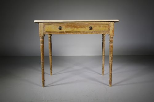 English Regency Antique Painted Pine Side Table