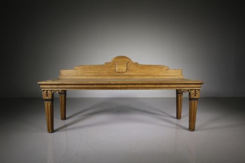 English 19th Century Antique Oak Hall Bench Seat