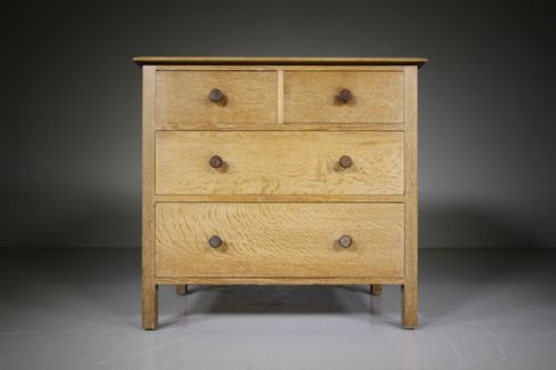 Heals of London Antique Oak Chest of Drawers – Labelled