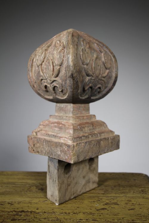 17th Century Antique Oak Finial