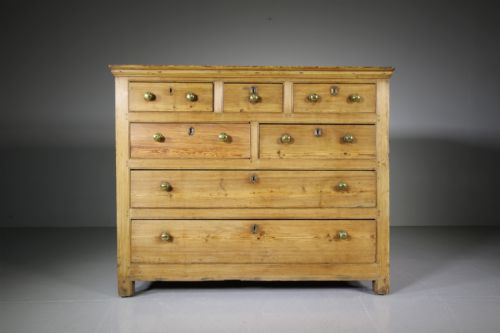 Large Welsh 18th Century Antique Pine Chest of Drawers