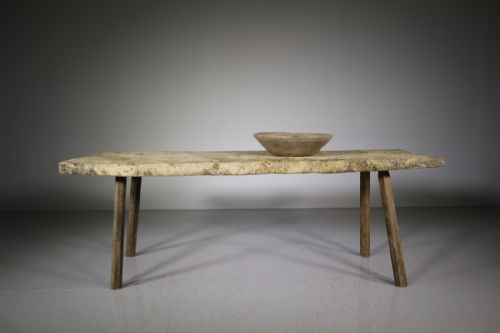 Large 19th Century Antique Pig Bench Table