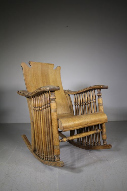 19th Century Antique Oak Rocking Chair