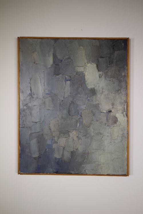 1960’S Large Abstract Oil Painting by Claude Lagouche