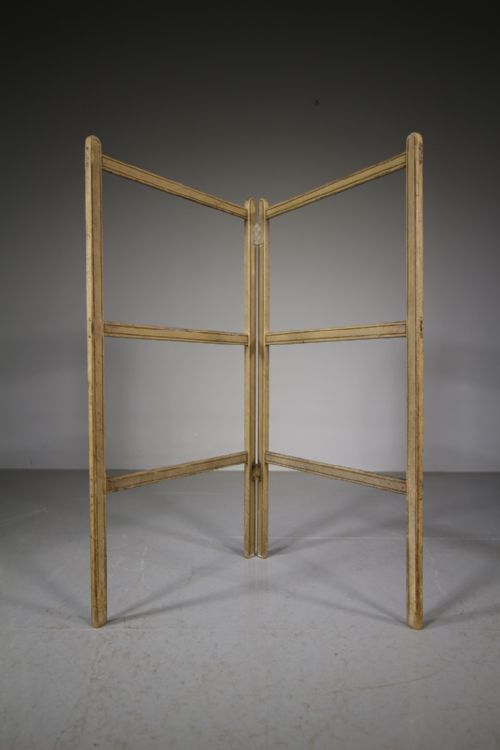 English 19th Century Original Painted Pine Antique Clothes Rail