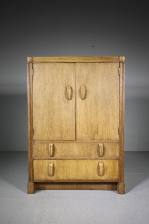 Heals 1930’S Odeon Oak Tall Boy