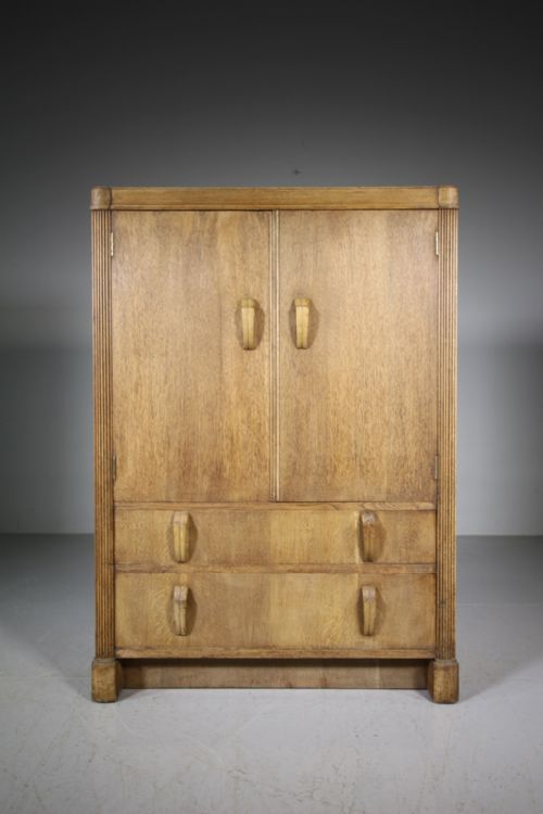 Heals 1930’S Odeon Oak Tall Boy