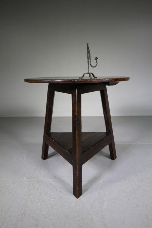 English Georgian Antique Oak Cricket Table