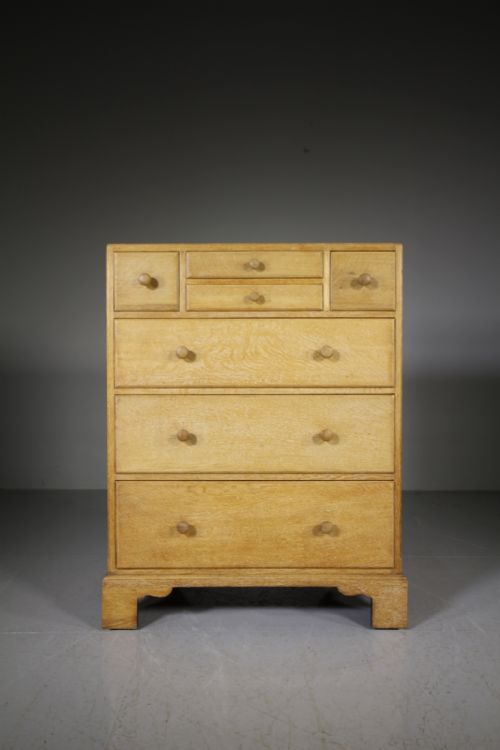 Rare Model Heals Antique Oak Chest of Drawers – Labelled