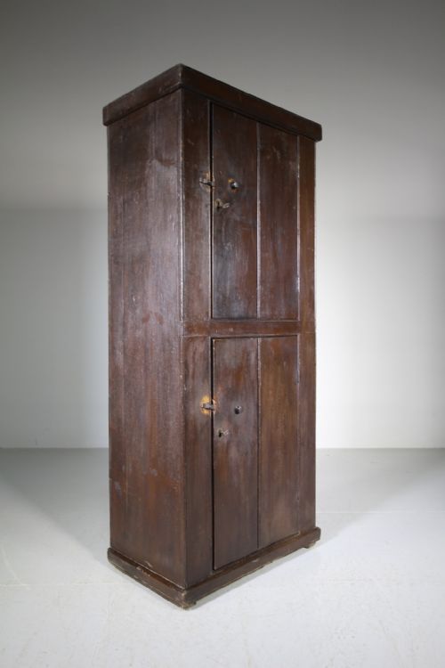 English Original Painted Pine Cupboard