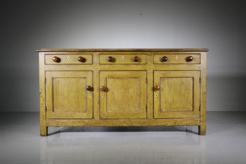 Georgian Original Painted Pine Antique Welsh Dresser