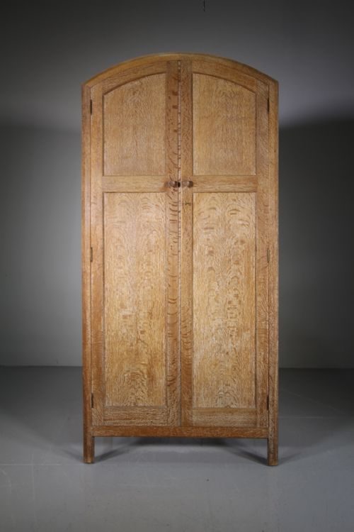 Heals of London Antique Oak Wardrobe – Labelled