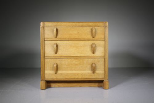 1930’S Heals of London Odeon Oak Three Drawer Chest