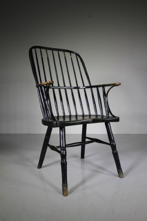 Fabulous 18th Century Antique West Country Windsor Chair in Paint