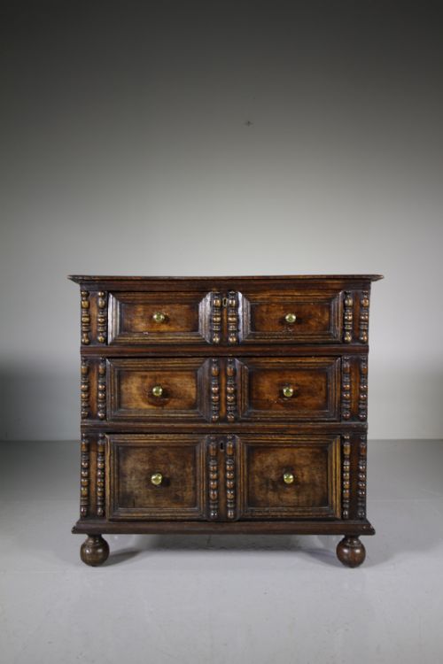 English 17th Century Period Oak Antique Chest of Drawers