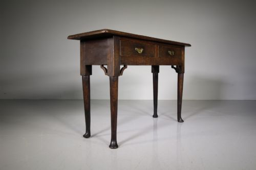
English 18th Century Antiques Oak Shallow Side Table