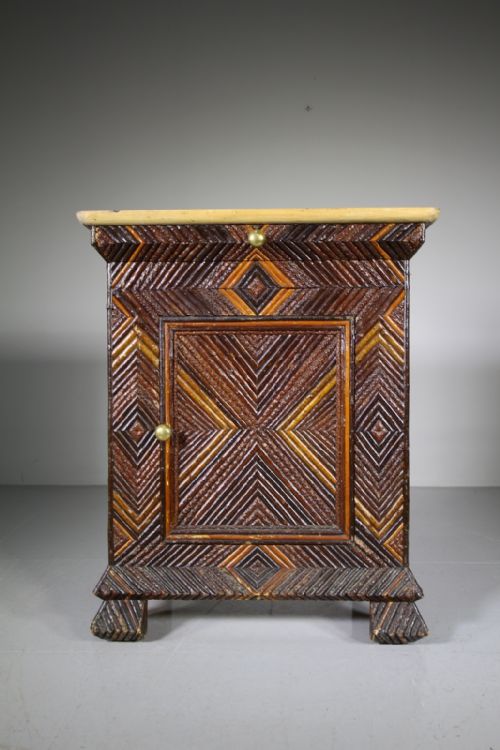 Fabulous 19th Century Antique Grotto Twig Cabinet
