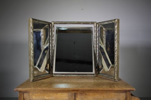 
Rare Heals 1920’S Original Silver Triptych Mirror