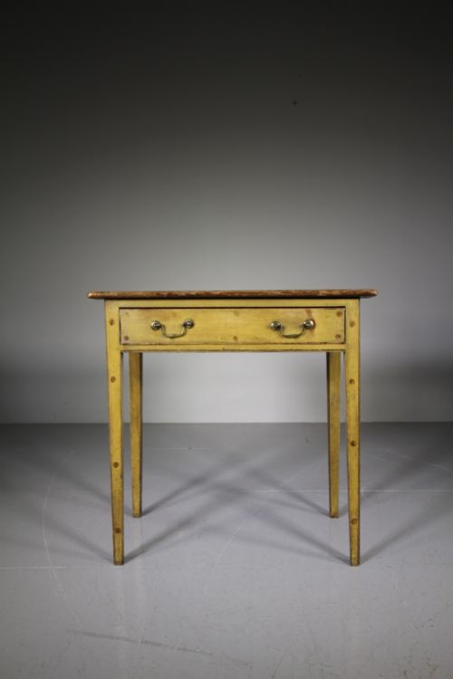 
English 18th Century Original Painted Pine Antique Side Table