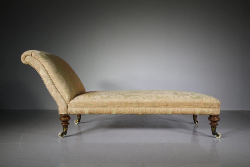 English 19th Century Antique Upholstered Day Bed