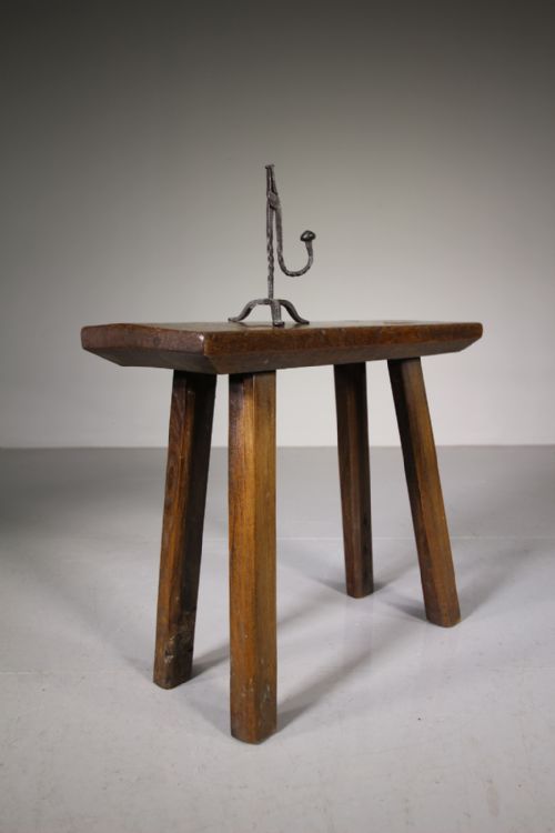 English 18th Century Antique Oak Low Side Table