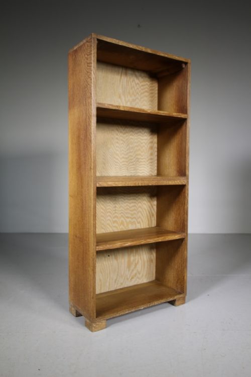 Heals of London Antique Oak Open Bookcase