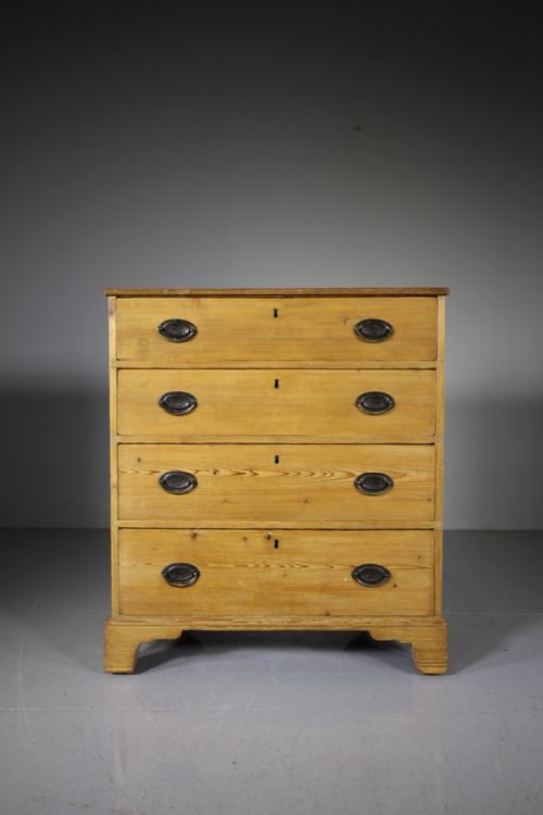 
English Regency Antique Pine Chest of Drawers
