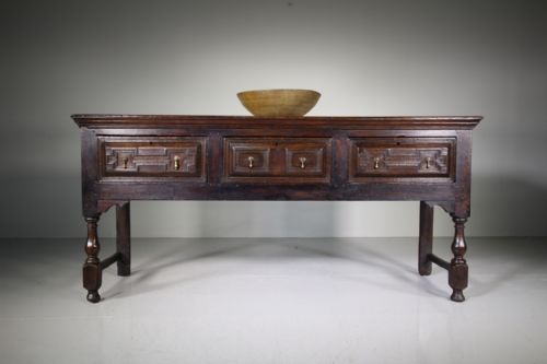 English 17th Century Antique Oak Dresser Base