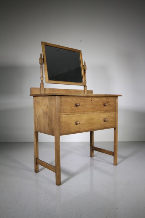 
Heals Antique Oak Dressing Chest – Labelled