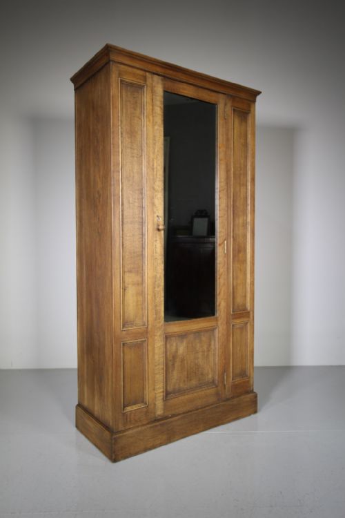
Heals of London Edwardian Antique Oak Wardrobe