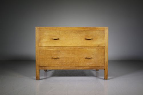 Heals of London 1920’S Low Oak Chest of Drawers – Labelled