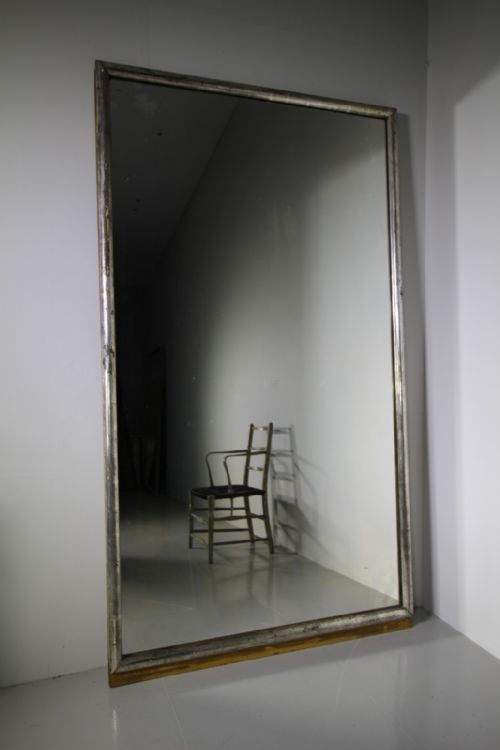 
Very Large 19th Century Antique Silver Gilt Mirror