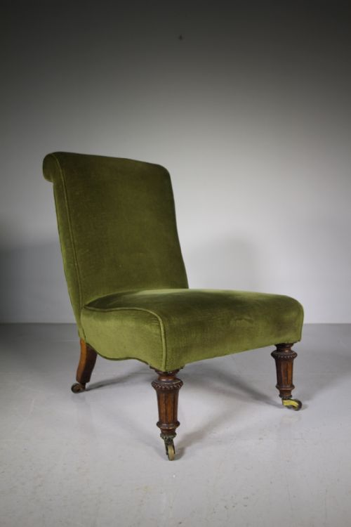 English 19th Century Antique Upholstered Chair by Gillows