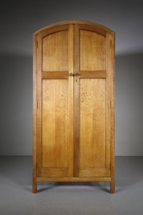 Heals of London Antique Oak Wardrobe – Labelled